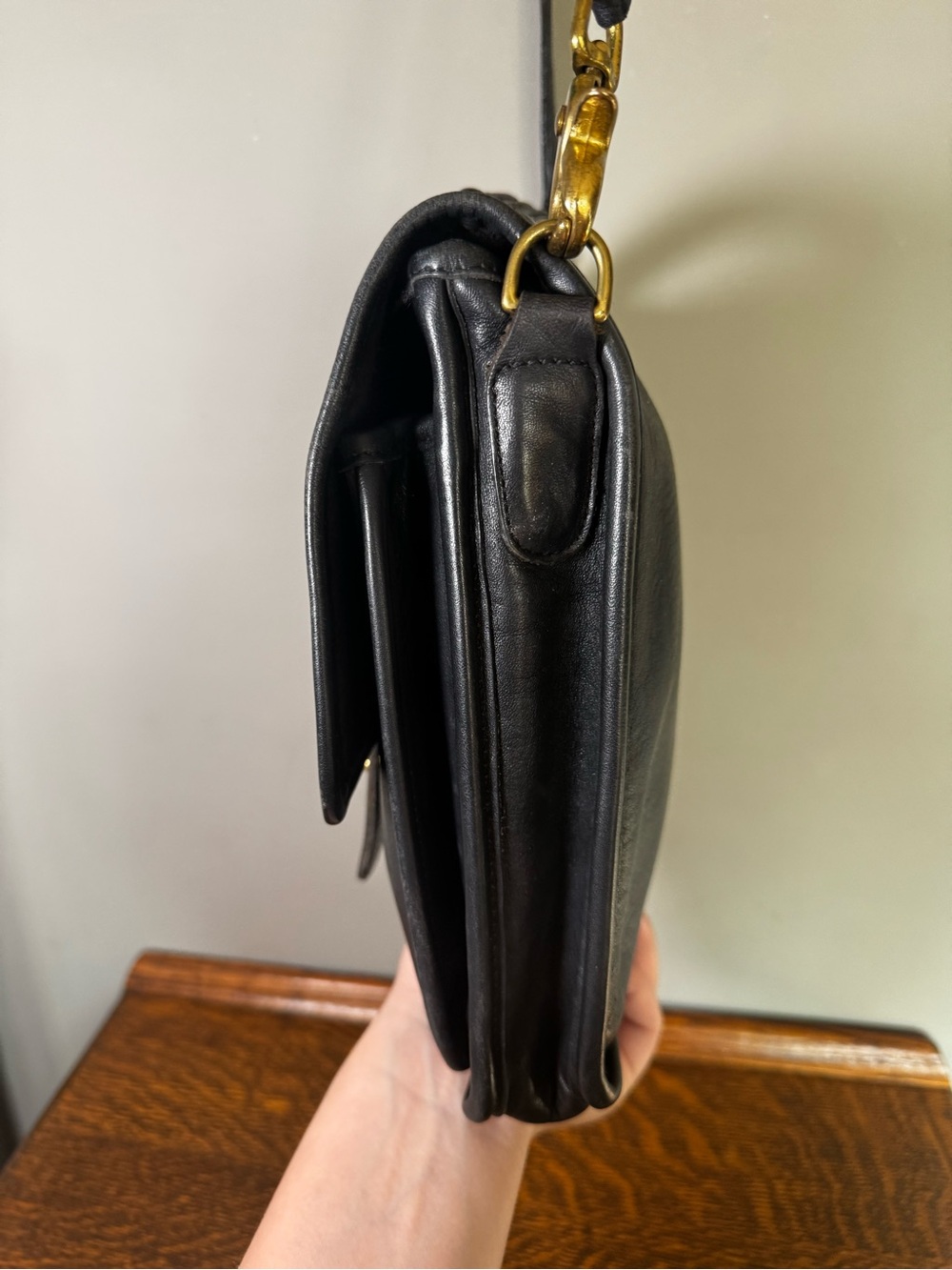 Vintage Coach Black Legacy Station Bag 5130 Crossbody USA Made - Picture 3 of 14